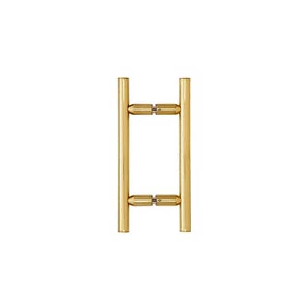 Cr Laurence Unlacquered Brass 6-in Ladder Style Back-to-Back Pull Handle LP6X6ULBR